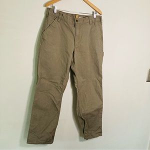 Carhartt beige green size 36 waist 32 length cargo pants